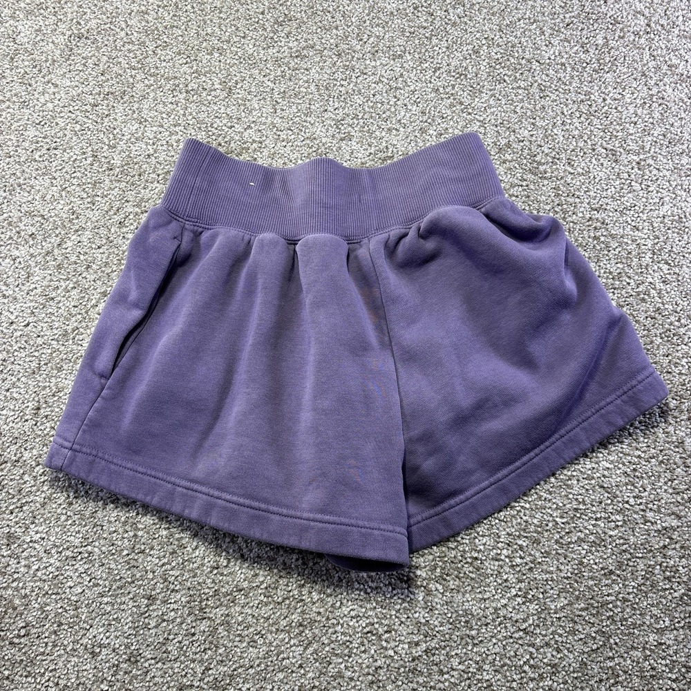Nike Sweat Shorts Womens XS Purple Fleece 3 Inseam High Rise Drawstring Athletic - Picture 6 of 6